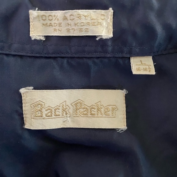 Back Packer Classic Long Sleeve Plaid Flannel (Size:L, Color:Blue/Pink/Cream) - Picture 3 of 5